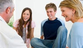 Parents talk with teens